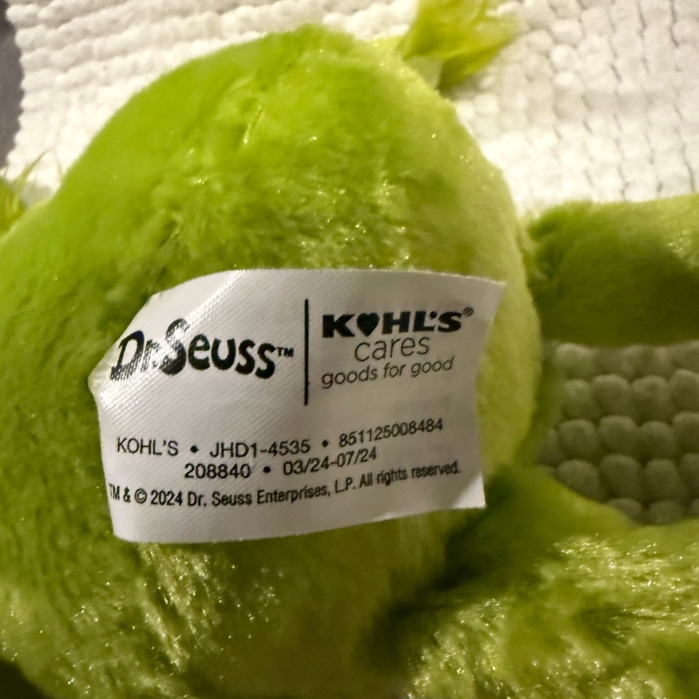 Dr. Seuss Green Grinch Plush - Picture 3 of 3